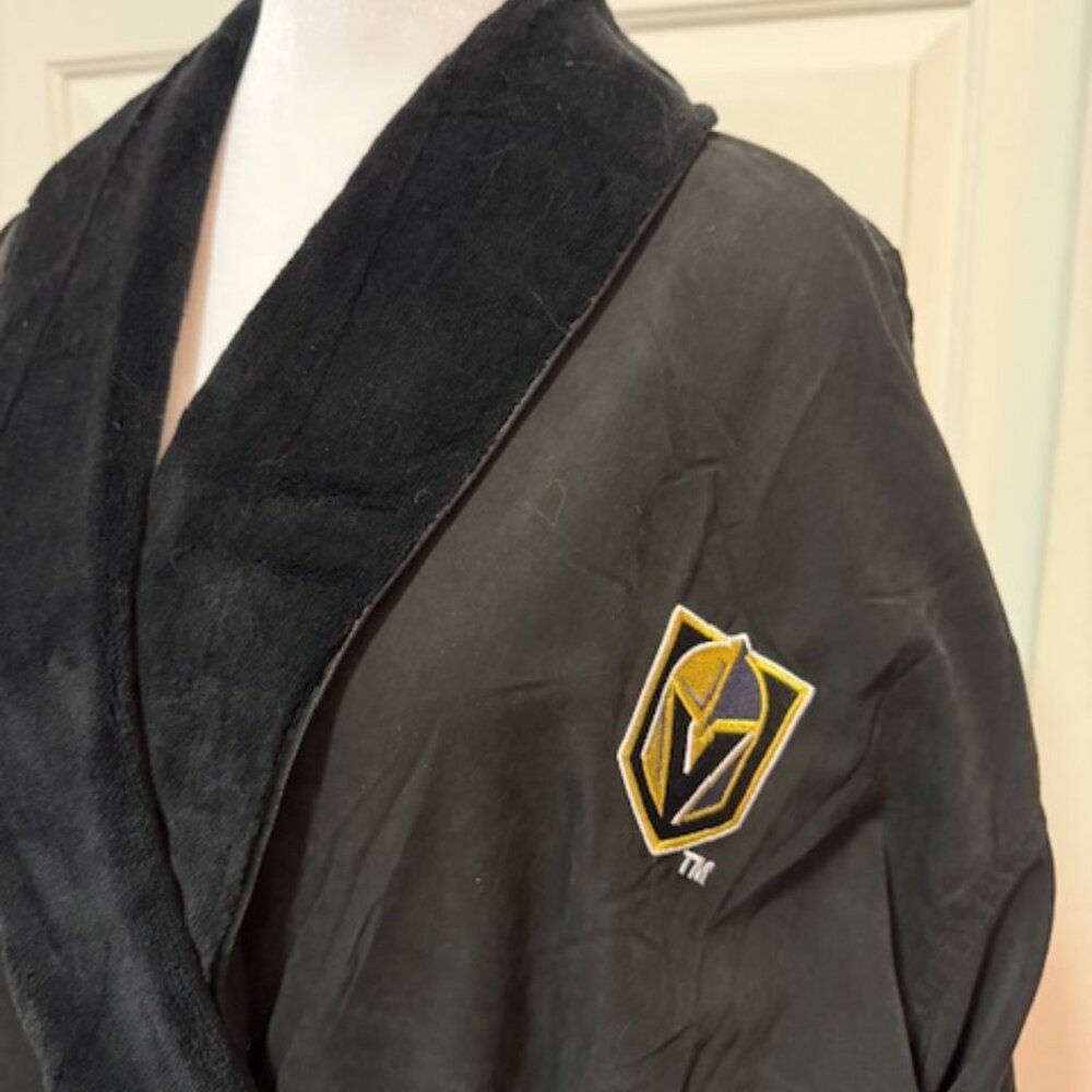 Las Vegas Golden Knights Black Robe with Embroidered Vegas Knights Logo